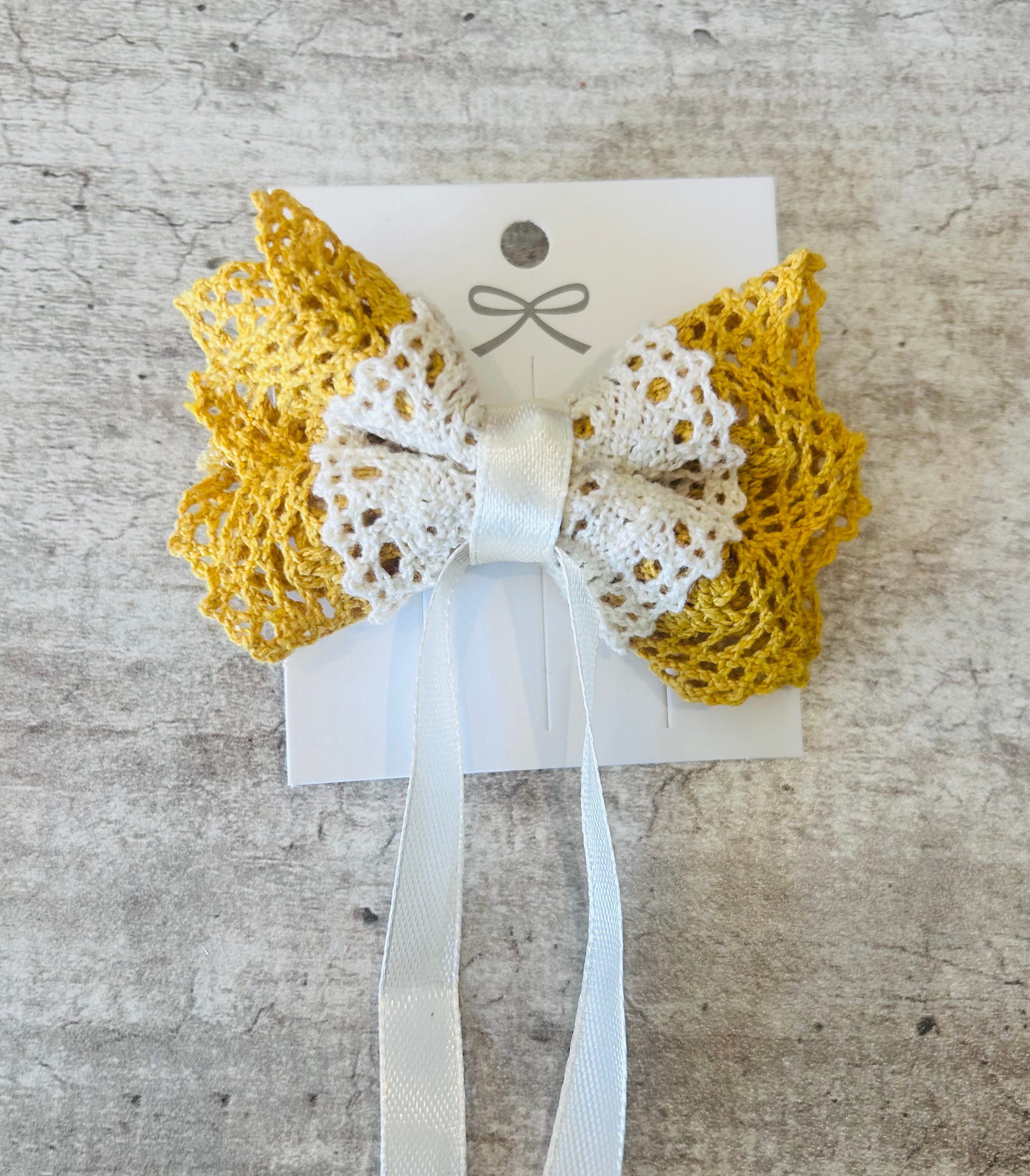 Golden Lace Bloom Bow