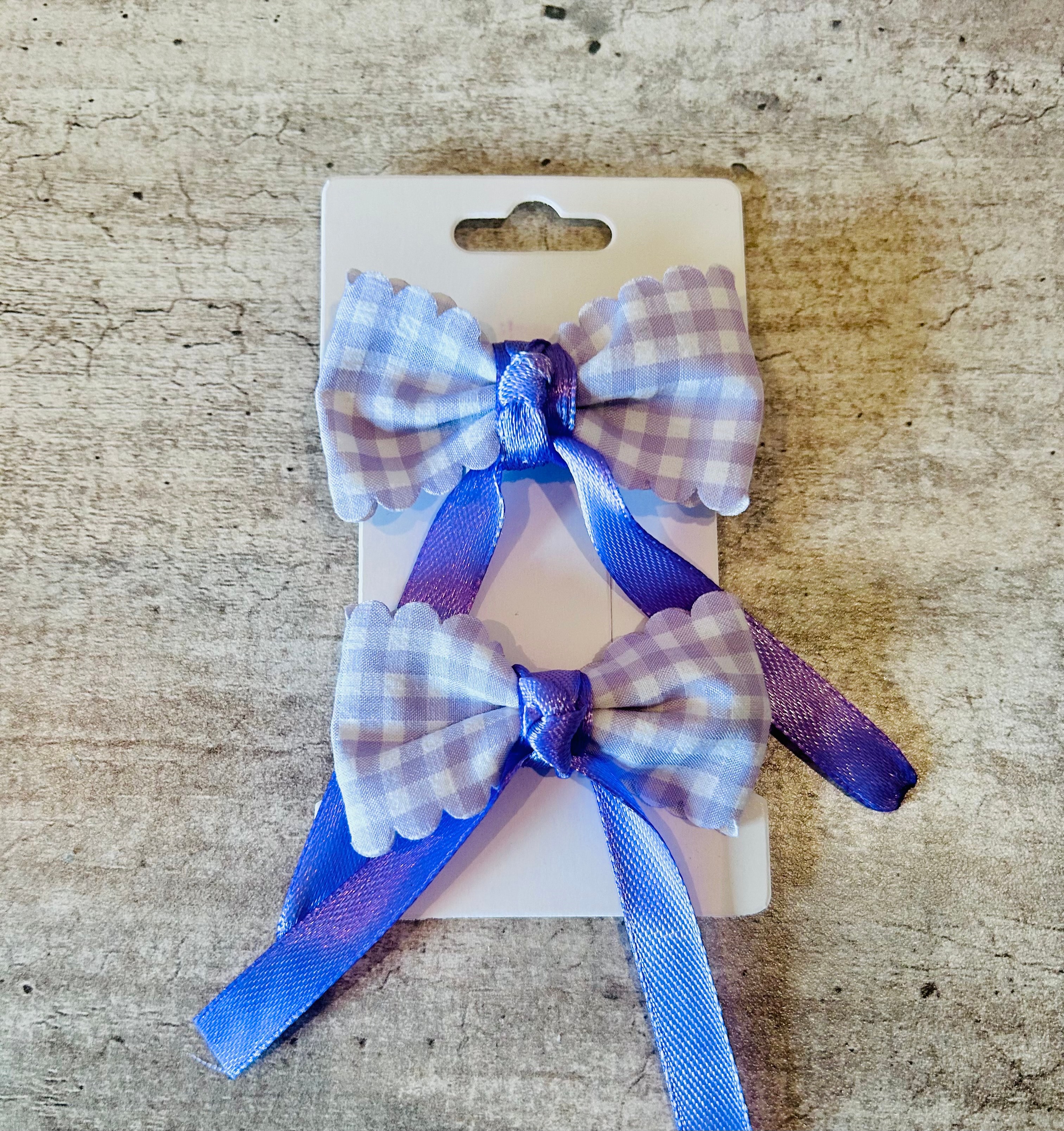 Lilac Picnic Pigtail Bows (Set)