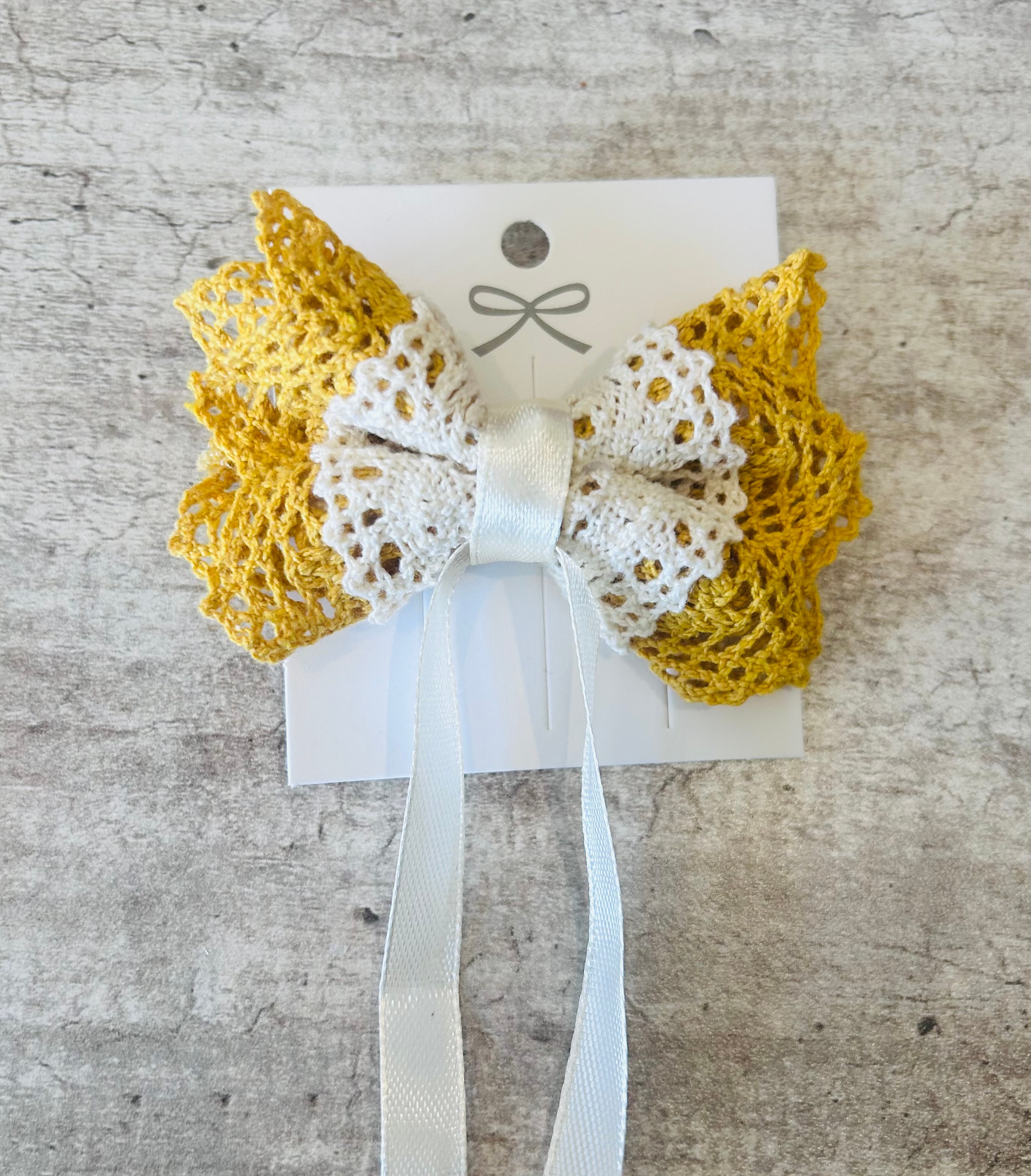Golden Lace Bloom Bow